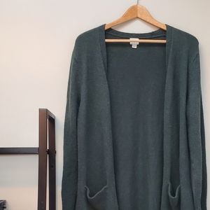 A New Day Dark Green Open Face Cardigan (L)